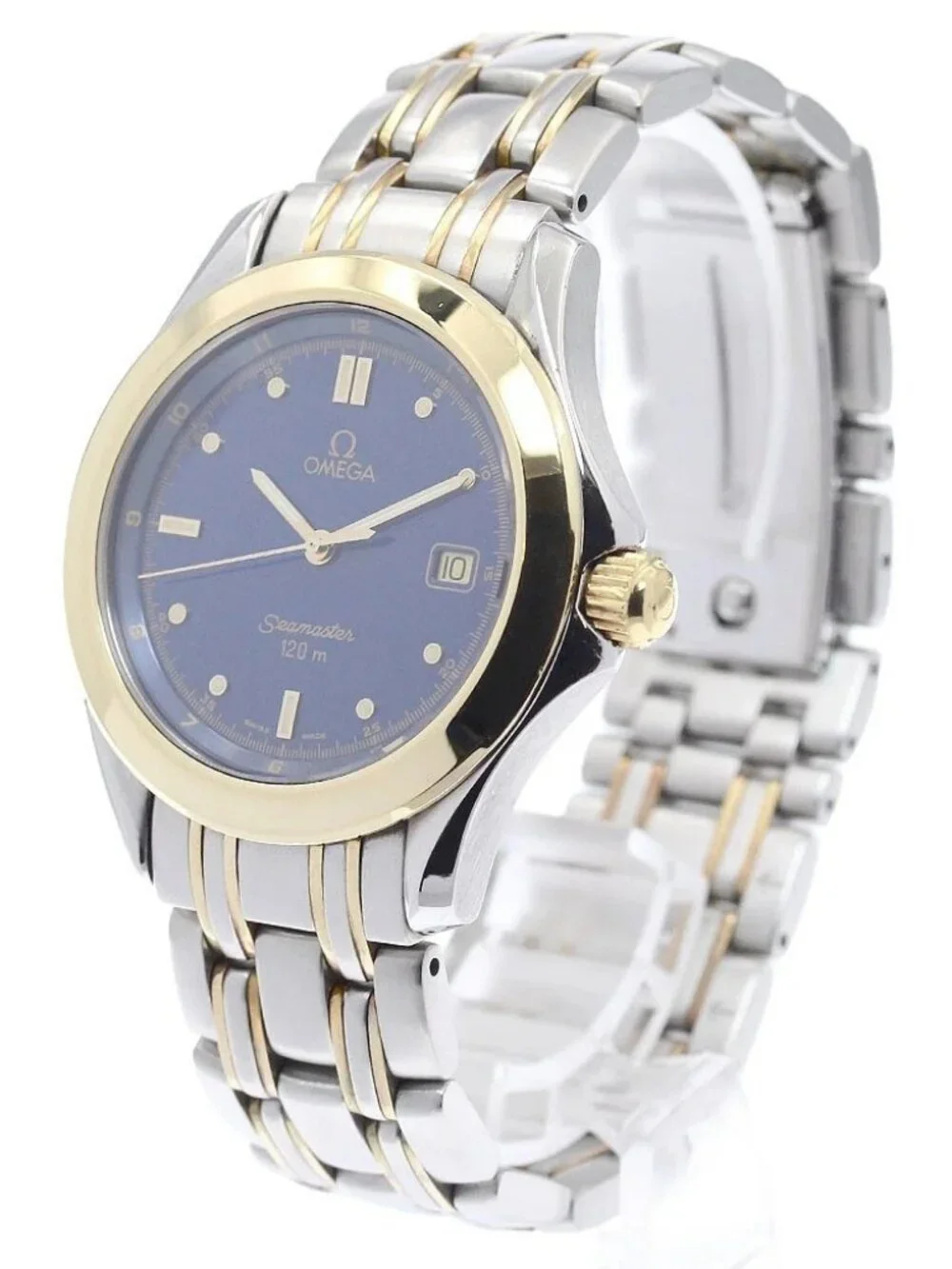 OMEGA Seamaster120 2311.80 YG2 tone blue Dial Quartz Men's Watch_965209
